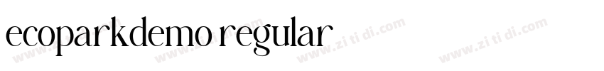 ecoparkdemo regular字体转换